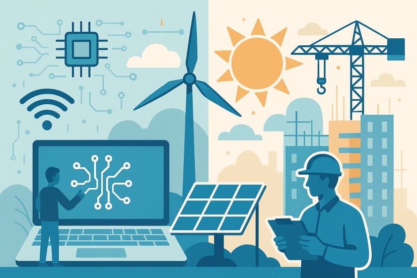 Team working on projects